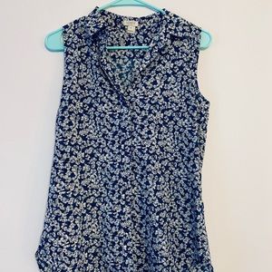 J. Crew oversized women’s no sleeve button down.